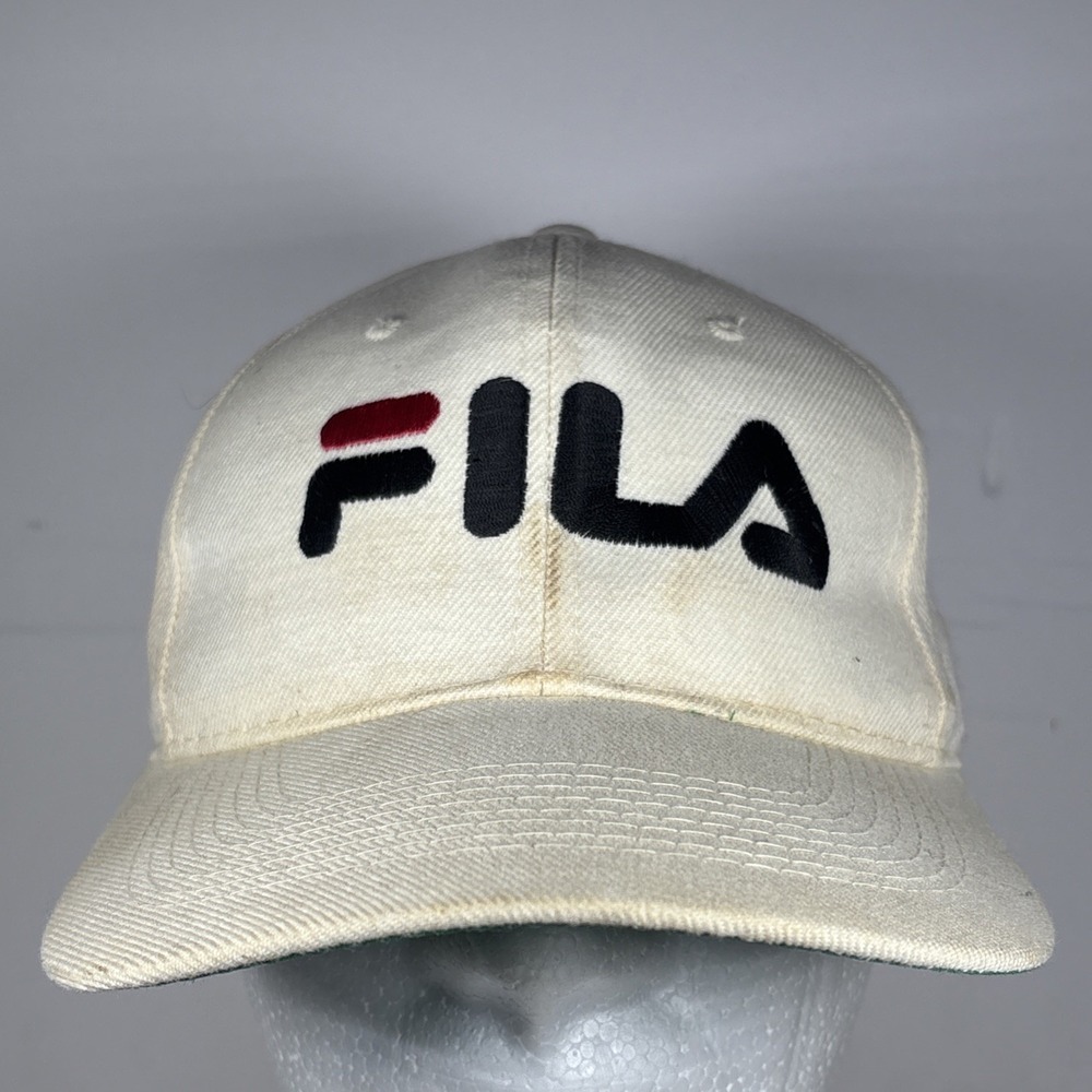 Vintage Sam Jung H Kap FILA White Snapback Hat OSFM Rare